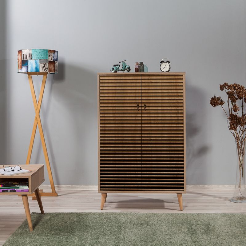 Casa si Gradina - Mobilier - Dulapuri si sifoniere - Dulapuri - Dulap multifunctional, Hanah Home, pal melaminat, stejar sonoma, 80x36x127 cm, 869VEL3978 - Infinity.ro