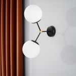 Casa si Gradina - Corpuri si surse de iluminat - Plafoniere, aplice si spoturi - Aplica, Opviq, metal, negru alb, 28x15x44 cm - Infinity.ro