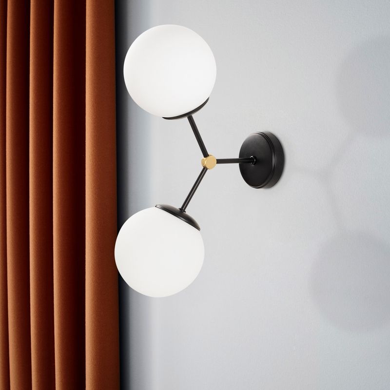 Casa si Gradina - Corpuri si surse de iluminat - Plafoniere, aplice si spoturi - Aplica, Opviq, metal, negru alb, 28x15x44 cm - Infinity.ro