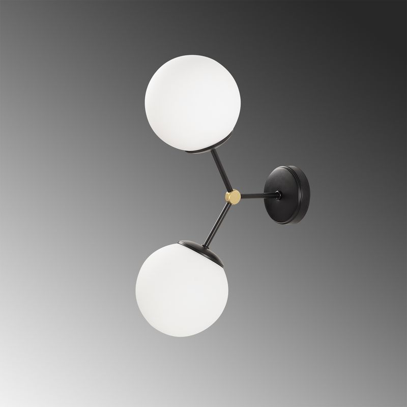 Casa si Gradina - Corpuri si surse de iluminat - Plafoniere, aplice si spoturi - Aplica, Opviq, metal, negru alb, 28x15x44 cm - Infinity.ro