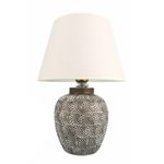 Casa si Gradina - Corpuri si surse de iluminat - Veioze si lampi - Veioze - Veioza, Opviq, ceramica, gri alb, 30x20x42 cm - Infinity.ro