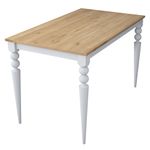 Casa si Gradina - Mobilier - Mese si birouri - Mese bucatarie si dining - Masa dining, Hanah Home, PAL melaminat, nuc si alb, 120x70x73.8 cm - Infinity.ro