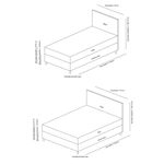 Casa si Gradina - Mobilier - Saltele si somiere - Somiere - Somiera cu tablie, Hanah Home, pal melaminat, maro, 90x190 cm, 771MND1123 - Infinity.ro