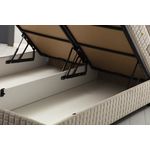 Casa si Gradina - Mobilier - Saltele si somiere - Somiere - Somiera cu tablie, Hanah Home, pal melaminat, maro, 90x190 cm, 771MND1123 - Infinity.ro