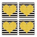Casa si Gradina - Bucatarie si vesela - Accesorii bar - Suporturi bauturi - Set suporturi pentru pahare, Hermia, piatra naturala, multicolor, 10x10x1 cm, 4 bucati, 366TYR1135 - Infinity.ro
