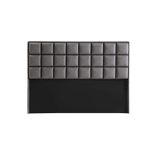 Casa si Gradina - Mobilier - Paturi si accesorii - Accesorii paturi - Tablie de pat, Hanah Home, material textil nubuc, gri, 167x132x5 cm - Infinity.ro