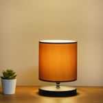 Casa si Gradina - Corpuri si surse de iluminat - Veioze si lampi - Veioze - Veioza, Opviq, textil, maro, 15x15x22 cm - Infinity.ro