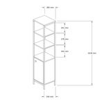 Casa si Gradina - Mobilier - Mobilier baie - Corpuri baie - Dulap baie, Hanah Home, pal melaminat, safir antracit, 161.8x38x34 cm - Infinity.ro