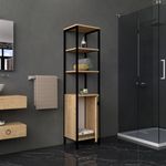 Casa si Gradina - Mobilier - Mobilier baie - Corpuri baie - Dulap baie, Hanah Home, pal melaminat, safir antracit, 161.8x38x34 cm - Infinity.ro