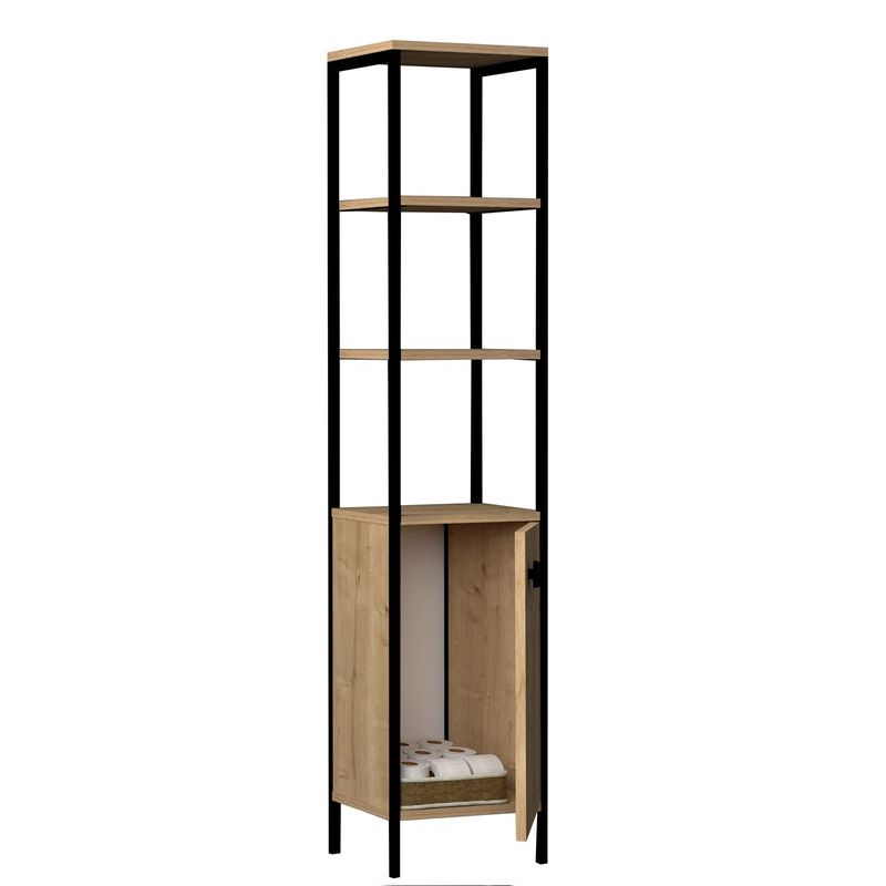 Casa si Gradina - Mobilier - Mobilier baie - Corpuri baie - Dulap baie, Hanah Home, pal melaminat, safir antracit, 161.8x38x34 cm - Infinity.ro