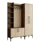 Casa si Gradina - Mobilier - Organizare si depozitare - Cuiere - Cuier, Hanah Home, pal melaminat, nuc si travertin, 90x35x200 cm - Infinity.ro