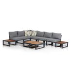 Casa si Gradina - Gradina si terasa - Mobilier exterior - Seturi mobila gradina - Set lounge de gradina, Hanah Home, aluminiu, multicolor, 264x340x85 cm - Infinity.ro
