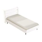 Casa si Gradina - Mobilier - Paturi si accesorii - Paturi - Pat single, Hanah Home, pal melaminat, alb, 108.5x205.6x86 cm - Infinity.ro