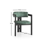 Casa si Gradina - Mobilier - Scaune si fotolii - Fotolii - Fotoliu, Hanah Home, lemn, negru si verde, 58x49x76 cm - Infinity.ro