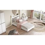 Casa si Gradina - Mobilier - Paturi si accesorii - Paturi - Pat single, Hanah Home, pal melaminat, alb, 108.5x205.6x86 cm - Infinity.ro