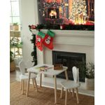 Casa si Gradina - Mobilier - Seturi de mobilier - Seturi mese si scaune - Set masa si scaune pentru copii, Hanah Home, mdf, alb, masa 50x45x60 cm, scaun 30x25x30 cm - Infinity.ro