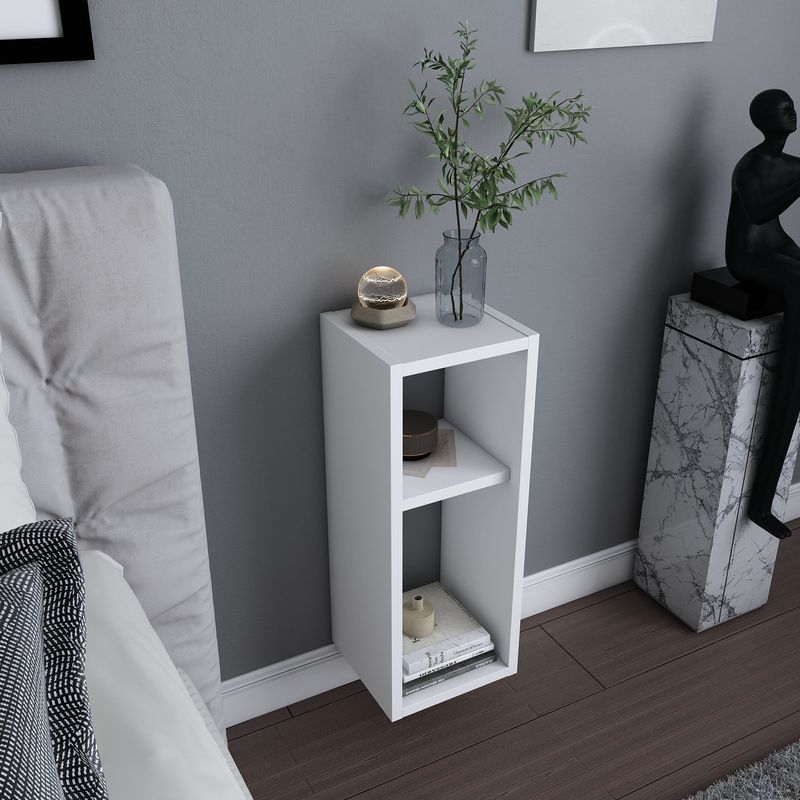 Casa si Gradina - Mobilier - Comode si corpuri - Noptiere - Noptiera, Hanah Home, pal melaminat, alb, 23.2x22x59.6 cm - Infinity.ro