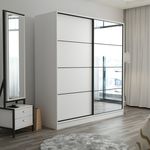 Casa si Gradina - Mobilier - Dulapuri si sifoniere - Sifoniere - Sifonier, Hanah Home, pal melaminat, alb, 180x52x190 cm - Infinity.ro