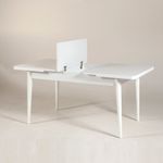 Casa si Gradina - Mobilier - Mese si birouri - Mese bucatarie si dining - Masa extensibila, Hanah Home, pal melaminat, alb, 130x80x77 cm - Infinity.ro