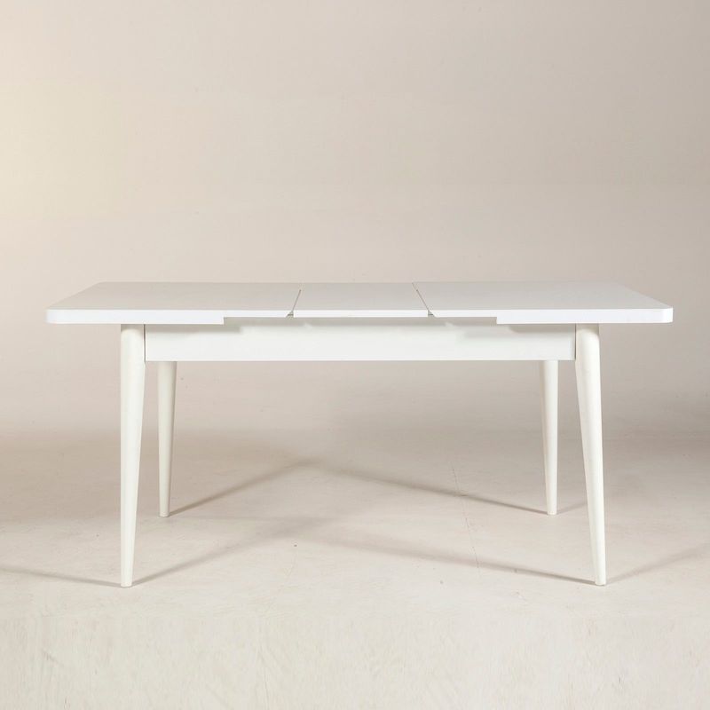 Casa si Gradina - Mobilier - Mese si birouri - Mese bucatarie si dining - Masa extensibila, Hanah Home, pal melaminat, alb, 130x80x77 cm - Infinity.ro