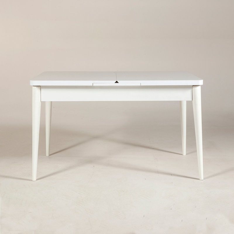 Casa si Gradina - Mobilier - Mese si birouri - Mese bucatarie si dining - Masa extensibila, Hanah Home, pal melaminat, alb, 130x80x77 cm - Infinity.ro
