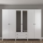 Casa si Gradina - Mobilier - Dulapuri si sifoniere - Sifoniere - Sifonier, Hanah Home, pal, lemn si alb, 240x54x195 cm - Infinity.ro