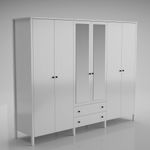 Casa si Gradina - Mobilier - Dulapuri si sifoniere - Sifoniere - Sifonier, Hanah Home, pal, lemn si alb, 240x54x195 cm - Infinity.ro