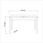 Casa si Gradina - Mobilier - Mese si birouri - Mese bucatarie si dining - Masa extensibila, Hanah Home, pal melaminat, alb, 130x80x77 cm - Infinity.ro
