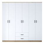 Casa si Gradina - Mobilier - Dulapuri si sifoniere - Sifoniere - Sifonier, Hanah Home, pal melaminat, nuc alb, 210x210x51.5 cm - Infinity.ro