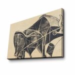 Casa si Gradina - Decoratiuni - Tablouri - Tablou canvas decorativ, Wallxpert, panza piele de caprioara, multicolor, 45x70 cm, rama lemn, 249CVT1445 - Infinity.ro