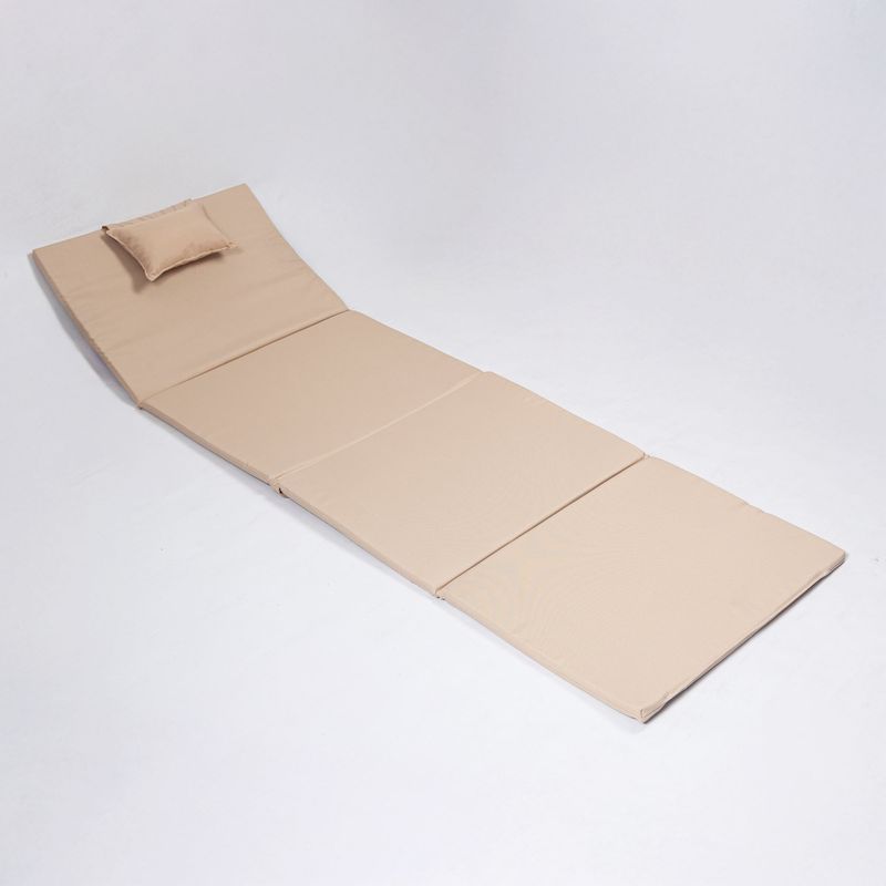 Sport si Outdoor - Camping - Saltele si accesorii pentru somn - Saltele camping - Saltea pliabila, Hanah Home, spuma, crem, 55x180x5 cm - Infinity.ro