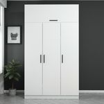 Casa si Gradina - Mobilier - Dulapuri si sifoniere - Sifoniere - Sifonier, Hanah Home, pal melaminat, alb, 135x52x235 cm - Infinity.ro