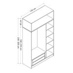 Casa si Gradina - Mobilier - Dulapuri si sifoniere - Sifoniere - Sifonier, Hanah Home, pal melaminat, alb, 135x52x235 cm - Infinity.ro