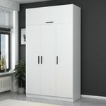 Casa si Gradina - Mobilier - Dulapuri si sifoniere - Sifoniere - Sifonier, Hanah Home, pal melaminat, alb, 135x52x235 cm - Infinity.ro