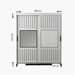 Casa si Gradina - Mobilier - Dulapuri si sifoniere - Sifoniere - Sifonier, Hanah Home, pal melaminat, alb, 180x60x216 cm - Infinity.ro