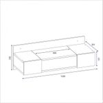 Casa si Gradina - Mobilier - Comode si corpuri - Masute de toaleta - Masa de machiaj, Hanah Home, pal melaminat, alb, 100x33x39.1 cm, oglinda inclusa - Infinity.ro