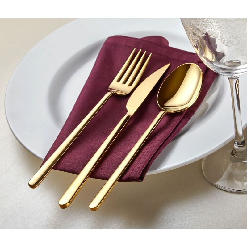 Casa si Gradina - Bucatarie si vesela - Vesela si tacamuri - Tacamuri si seturi - Set tacamuri 36 piese, Hermia, otel inoxidabil, auriu, pvd titanium - Infinity.ro