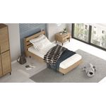 Casa si Gradina - Mobilier - Saltele si somiere - Somiere - Somiera, Hanah Home, PAL melaminat, nuc, 108.5x205.6x86 cm - Infinity.ro