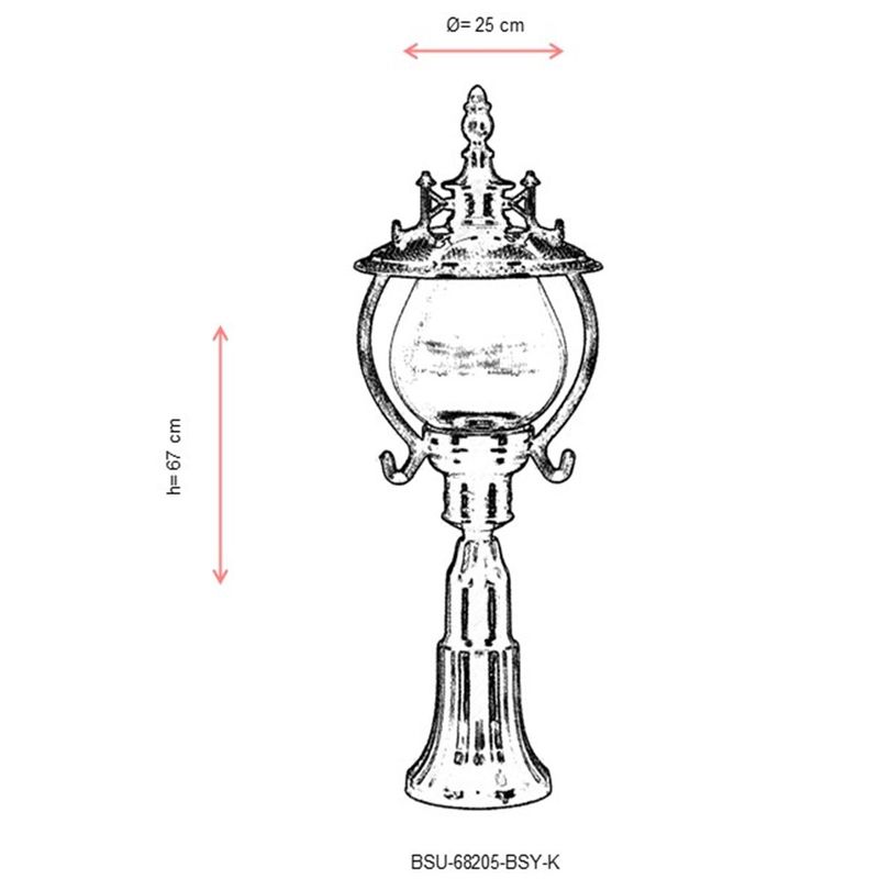 Casa si Gradina - Corpuri si surse de iluminat - Iluminat exterior - Lanterne - Lampa de perete exterior, Opviq, abs, acril, negru, 67x25 cm - Infinity.ro