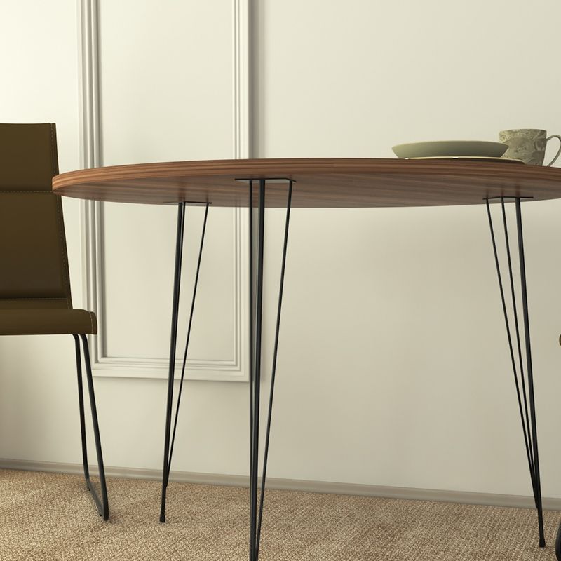 Casa si Gradina - Mobilier - Mese si birouri - Mese bucatarie si dining - Masa dining, Hanah Home, pal melaminat, nuc, 90x90x75 cm - Infinity.ro