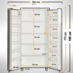 Casa si Gradina - Mobilier - Dulapuri si sifoniere - Dulapuri - Dulap multifunctional, Hanah Home, pal, antracit, 80x42x180 cm - Infinity.ro