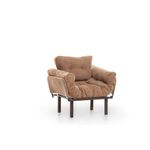 Casa si Gradina - Mobilier - Scaune si fotolii - Fotolii - Fotoliu, Atelier Del Sofa, metal, maro deschis, 95x85x70 cm - Infinity.ro