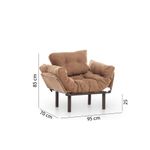 Casa si Gradina - Mobilier - Scaune si fotolii - Fotolii - Fotoliu, Atelier Del Sofa, metal, maro deschis, 95x85x70 cm - Infinity.ro