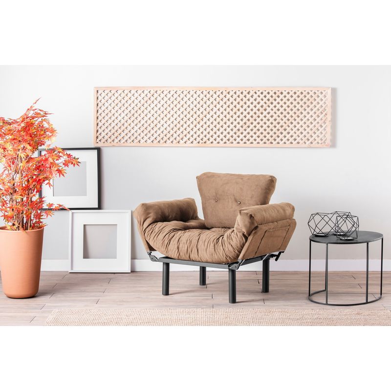 Casa si Gradina - Mobilier - Scaune si fotolii - Fotolii - Fotoliu, Atelier Del Sofa, metal, maro deschis, 95x85x70 cm - Infinity.ro