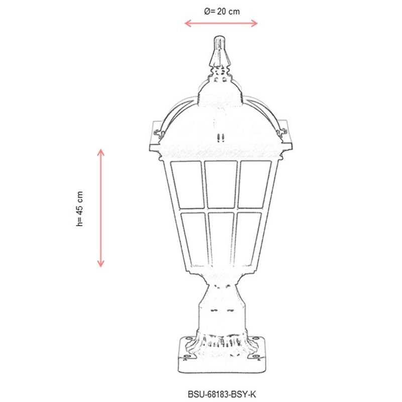 Casa si Gradina - Corpuri si surse de iluminat - Iluminat exterior - Lanterne - Lampa de perete exterior, Opviq, abs si policarbonat, negru alb, 45x20 cm - Infinity.ro