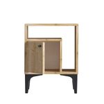Casa si Gradina - Mobilier - Comode si corpuri - Noptiere - Noptiera, Hanah Home, pal melaminat, nuc si negru, 40x35x55 cm - Infinity.ro
