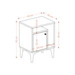 Casa si Gradina - Mobilier - Comode si corpuri - Noptiere - Noptiera, Hanah Home, pal melaminat, nuc si negru, 40x35x55 cm - Infinity.ro