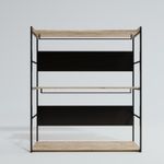 Casa si Gradina - Mobilier - Organizare si depozitare - Umerase si valeti - Suport haine, Hanah Home, pal melaminat, stejar si negru, 160x40x170 cm - Infinity.ro