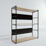 Casa si Gradina - Mobilier - Organizare si depozitare - Umerase si valeti - Suport haine, Hanah Home, pal melaminat, stejar si negru, 160x40x170 cm - Infinity.ro
