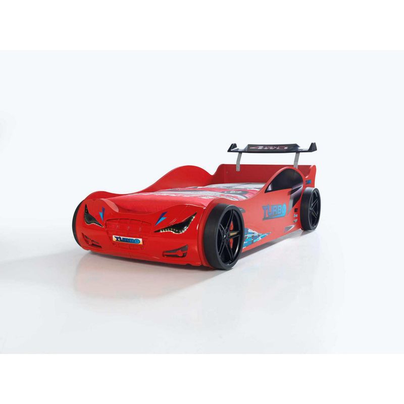 Casa si Gradina - Mobilier - Mobilier copii - Patuturi copii - Pat masina, Hanah Home, pal melaminat, multicolor, 120x60x230 cm, led - Infinity.ro